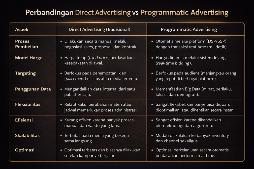 Iklan programmatic dan iklan konvensional 